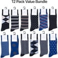 thumbnail image 6 of 12 Pack Dress Socks for Men- Fancy Argyle and Classic Pattern Dress Socks, 6 of 6