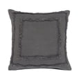 thumbnail image 1 of LR Home PILLO07689SHKFFPL Modern Tufted Solid Gray Square Throw Pillow - 20 x 20 in., 1 of 1