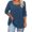Navy, variant on Vivianyo HD Women's Pleated Square Neck Tunic Top, Roll Tab 3/4 Sleeve Loose Flowy Blouse for Women, Fall Casual Tops for Daily Errands, Sizes L-5XL