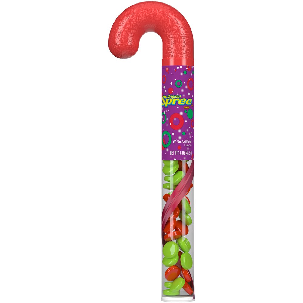SPREE Candy Filled Cane 1.6 oz. Plastic Container