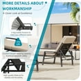 thumbnail image 5 of AECOJOY 2PCS Patio Rattan Lounge Chair Chaise Recliner Back Adjustable Cushioned Beige, 5 of 10