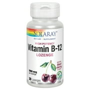 Solaray Vitamin B-12 5000mcg Lozenges | 30ct