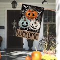 thumbnail image 3 of Halloween Boo Welcome House Flag Double Sided 28 x 40 Inch,Spooky Ghost Pumpkin Burlap Large Garden Flag for Halloween Farmhouse Holiday Yard Seasonal Outdoor Outside Decoration, 3 of 6