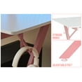 thumbnail image 3 of JJS Game Table 63 ", carbon fiber surface computer table, mouse pad, ergonomic e-sports style game table, dual headphone hooks, White pink, 3 of 8