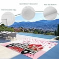 thumbnail image 3 of Valentine's Day Outdoor Rug for Patio/Deck/Porch, Non-Slip Large Area Rug 6 x 9 Ft, Watercolor Love Truck Roses Buffalo Plaid Indoor Outdoor Rugs Washable Area Rugs, Camping Rug Carpet Runner, 3 of 8