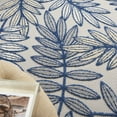 thumbnail image 3 of Nourison Aloha Indoor/Outdoor Ivory/Navy 5'3" x 7'5" Area Rug, (5x7), 3 of 9