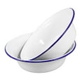 thumbnail image 4 of Tineasur Household Enamelware Soup Bowls White 2Pcs, 4 of 8