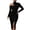 Black, variant on Halter Dresses for Women Mock Neck Ruched One Shoulder Bodycon Midi Dress Long Sleeve Split Hem Casual Sundress for Cocktail Party Wedding Guest
