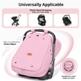 thumbnail image 3 of Baby Car Seat Cover, Caveen Infant Carseat Canopy, Warm Plush Minky Dots Shield Covers, with Breathable Mesh Window, Enlarge Space, Pink, 3 of 6