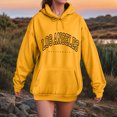 thumbnail image 2 of Ccpelsie Sweat à Capuche pour Femmes Manches Longues Décontracté Chandails en Molleton Élégants avec Multi-Poches pour Randonnée Activité Extérieure (Jaune, P), 2 of 7