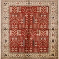 thumbnail image 1 of Ahgly Company Machine Washable Indoor Square Industrial Modern Red Area Rugs, 6' Square, 1 of 7
