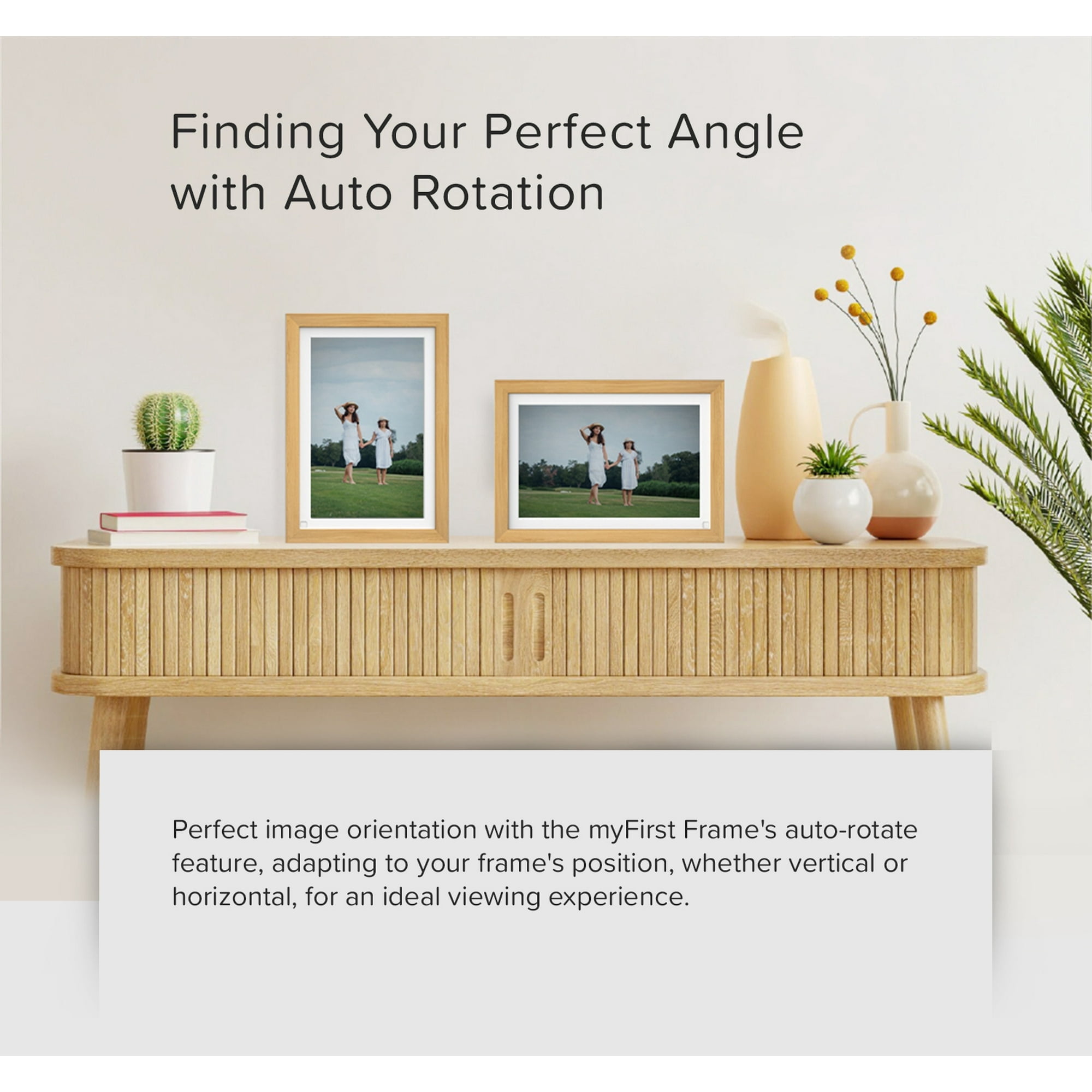 myFirst Frame Live - Digital Picture Frame 10 inches 32GB Memory, Auto-Rotate or Wall Mount, Send Photos and Videos via free myFirst Circle App, Best Gift Choice