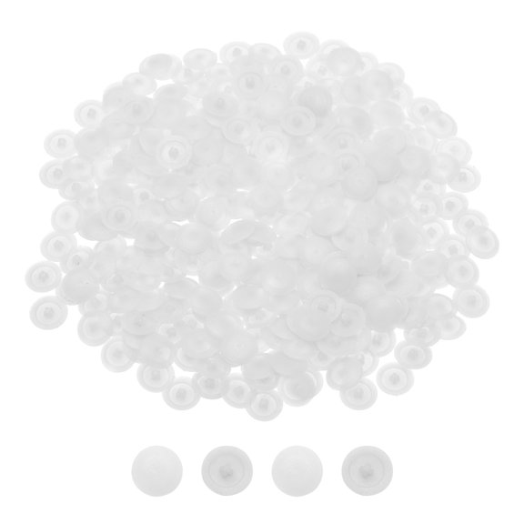 300Pcs Plastic Screw Cap Covers, 12mm Tapping Screw Cover, White