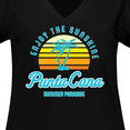 thumbnail image 4 of Inktastic Enjoy The Sunshine Punta Cana Summer Paradise Women's Plus Size V-Neck T-Shirt, 4 of 5