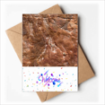 thumbnail image 1 of Modèle de Surface Rugueuse de Roche Brune Bienvenue Retour Cartes de Voeux Enveloppes Vierges, 1 of 3