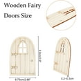 thumbnail image 5 of 30 Pcs Unpainted Wooden Fairy Door Pieces Hollow Out Wood Elf Door for Miniature DIY Christmas Craft Embellishments Antique White, 5 of 6