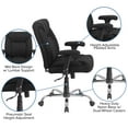 thumbnail image 6 of Flash Furniture HERCULES Series Big & Tall 400 lb. Rated Black Fabric Deep Tufted Swivel Ergonomic Task Office Chair with Adjustable Arms, 6 of 13
