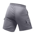 thumbnail image 4 of Nestiefly Mens Cargo Cotton Chino Cargo Shorts Drawstring Stretch Elastic Waist Casual Lightweight Summer Work Short with Multi Pockets 2026 Gray L, 4 of 5