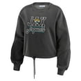 thumbnail image 2 of Women's WEAR by Erin Andrews Black Jacksonville Jaguars Washed Fleece Long Sleeve T-Shirt & Shorts Lounge Set, 2 of 7