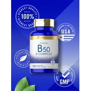 Vitamin B50 Complex | 180 Caplets | Vegetarian, Non-GMO, Gluten Free | by Carlyle