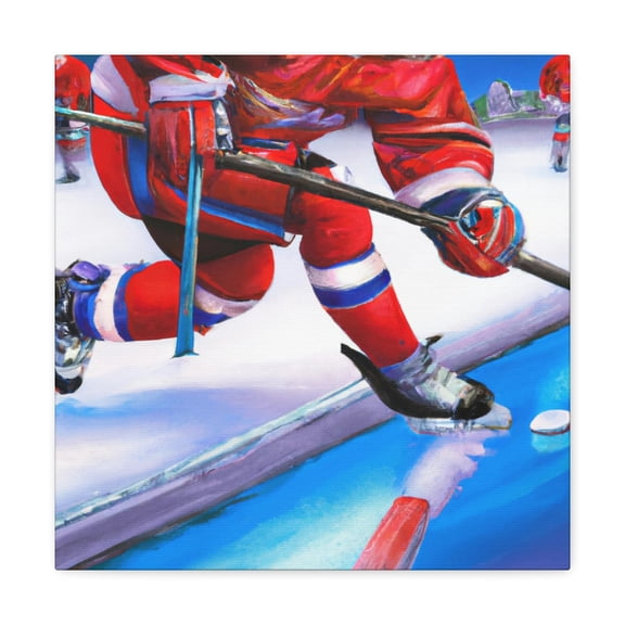 Hockey Under the Lights - Canvas
