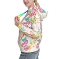 thumbnail image 2 of Cauagu Retro Colorful Butterfly for Women's Hooded Sweatshirts Pullover Hoodie for Women Fall Workout Sweat Long Sleeve Preppy Sweatshirts-X-Large, 2 of 7