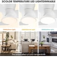 thumbnail image 5 of Parrot Uncle Low Profile Ceiling Fans with Remote Control, 30" Quiet Ceiling Fan with LED Light for Bedroom Patio,Dimmable, Reversible DC Motor, 5 of 10