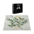 thumbnail image 4 of Ambesonne Eucalyptus Leaves Jigsaw Puzzle Durable Cardboard, Branches Polygons, 1000 pcs, Peacock Green Mustard, 4 of 6