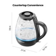 thumbnail image 6 of 1L Rapid-Boil Glass Electric Kettle with 1500W Heating, Automatic Shutoff, Cordless Design and Boil-Dry Protection for Tea, Coffee, and Everyday Hot Water Use, Black, 6 of 9