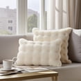 thumbnail image 2 of Unique Bargains 2pcs Soft Fluffy Pillow Covers for Living Room Khaki 18" x 18", 2 of 7