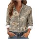 thumbnail image 3 of TaTaai Women's Floral Print Blouse Long Sleeve Button Down Shirt Soft Cotton Relaxed Fit Lapel Collar Tunic Top for Casual Outfit Gift, 3 of 6
