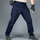 thumbnail image 3 of Pantalones de trabajo holgados de talla grande con tres bolsillos para hombre - Sarga no elástica, corte recto con múltiples bolsillos, estilo informal - Tallas M-XXXXL para el día a día/el trabajo, 3 of 3