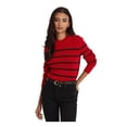 thumbnail image 1 of LAUREN RALPH LAUREN Chandail à Col Montant à Manches Longues Rayé Rouge pour Femmes P, 1 of 4