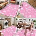 thumbnail image 5 of 3'x5' Rug for Living Room Bedroom, Valentines Day Washable Area Rugs Non-Slip Carpet Mats, Pink Love Heart Romantic Indoor Low Pile Area Rug Runner for Kitchen, Mudroom, 5 of 8