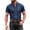 A81-Dark Blue, variant on Kalauyu Mens Denim Shirts Short Sleeve Button Down Shirt with Chest Pockets Summer Business Solid Casual Tops