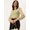 Mustard, variant on Women's Printed Rayon Slub Crop Top Casual Summer Smocked Pattern Square Neck Long Puffed Sleeves Western Style Slip-On Light Weighted High Waist Blouse Top