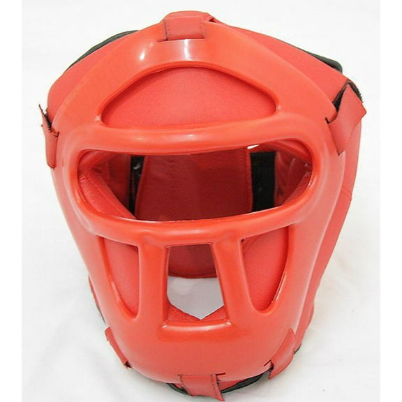 Full Coverage Pro Quality Headgear for Boxing Head Cage Red 192R-L