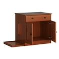 thumbnail image 4 of Palace Imports 100% Solid Wood Ziva 2-Door Cat Litter Box Enclosure with 2-Drawers and Litter Catch, Mocha, 4 of 6
