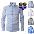 thumbnail image 6 of Men's Cotton Dress Shirts Button Down Collared Long Sleeve Classic Shirts Casual Lightweight Summer Business Wedding Tops, 6 of 6