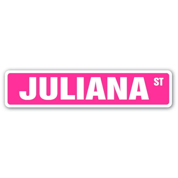 JULIANA Street Sign Childrens Name Room Sign | Indoor/Outdoor |  24" Wide
