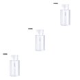 thumbnail image 1 of heritaly Push Down Empty Pump Dispenser Nail Polish Remover Refillable Storage Container Cosmetic Removal Plastic Press Bottle Transparent 200ml 3Set, 1 of 6