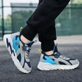 thumbnail image 6 of Boys' Summer Running Shoes Fashion Sport Print Lightweight Breathable Comfort Mesh Sneakers Blue 11.5 Y-12 Y, 6 of 7