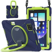 XYX Case for Xiaomi Pad 6/Xiaomi Pad 6 Pro 2023 11.0 inch, 360 Degree Rotating Hand Grip Shockproof Cover with Shoulder Strap, NavyBlue Lime