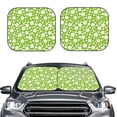 thumbnail image 2 of Xecao Green White Flowers for Foldable Car Sun Shades (2-Pack) offer sun protection with an easy-fold design for convenient windshield shading., 2 of 7