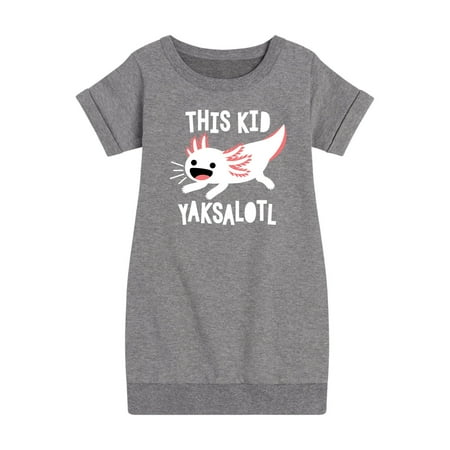 

Instant Message - This Kid Yaksalotl - Toddler And Youth Girls Fleece Dress