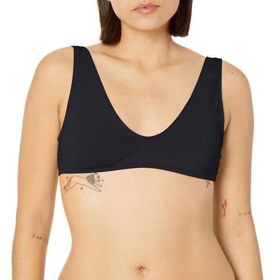 Roxy womens Classics Solid Beach Classics Elongated Tri Top, Anthracite 22, X-Small US