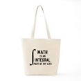 thumbnail image 6 of CafePress - Math Is An Integral Part Of My Life Tote Bag - Unisex Canvas Tote Bag, Beige, 1-Piece, 6 of 7