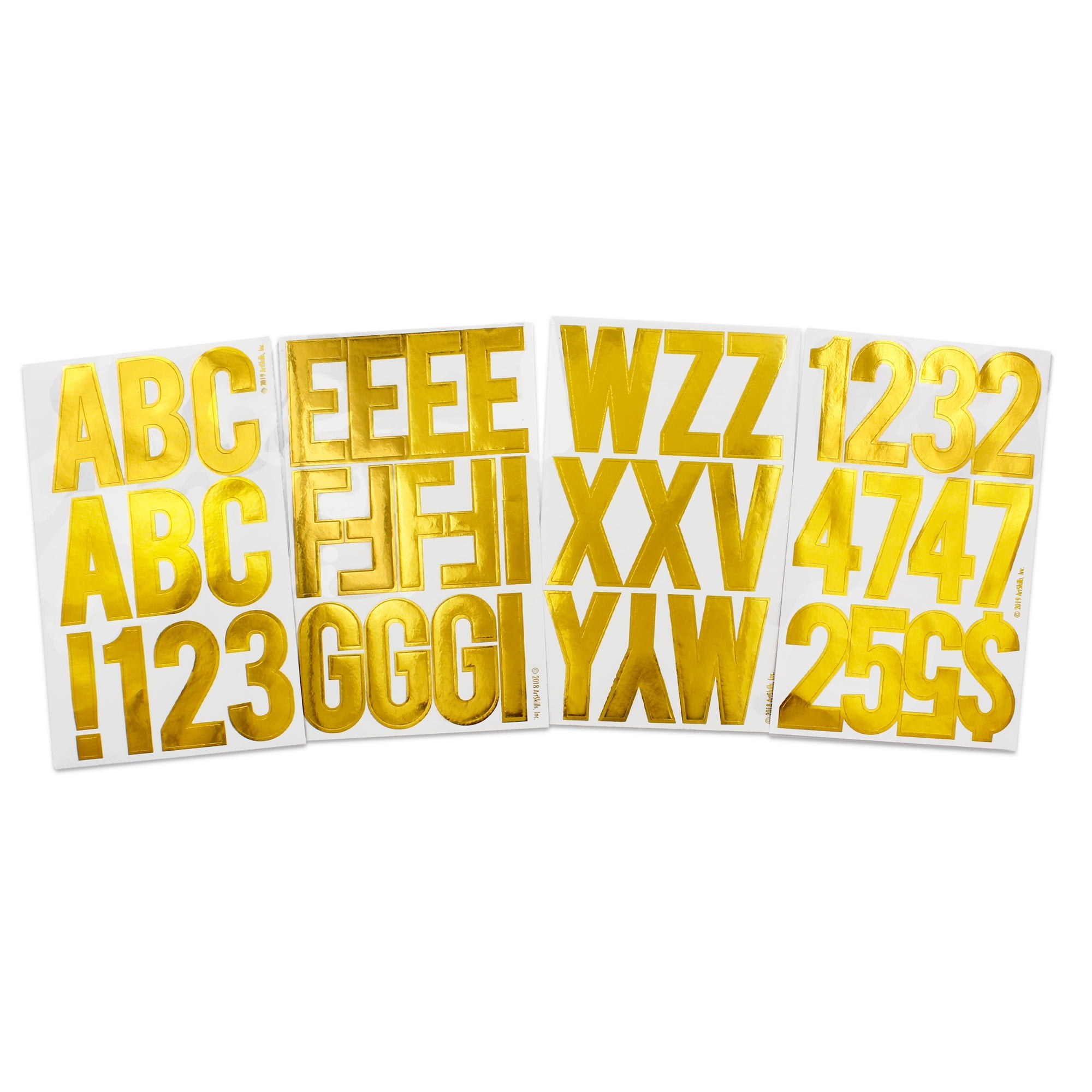 ArtSkills 2 Gold Foil Number and Letter Stickers for Crafts and School  Projects, 160pc 
