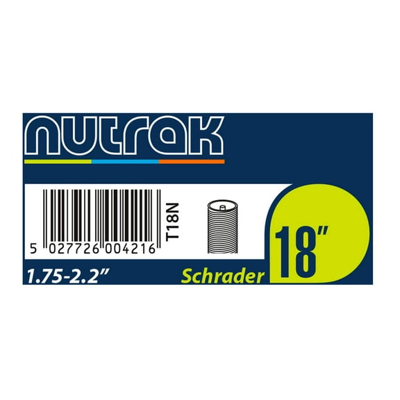 Nutrak 18 x 1.75 - 2.125 inch Schrader inner tube