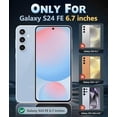 thumbnail image 5 of KOMI for Samsung Galaxy S24-FE Case: Clear Military Grade Drop Protection Anti Yellowing Slim Case - Rugged Shockproof Protective Transparent Cell Phone Cover Clear, 5 of 5
